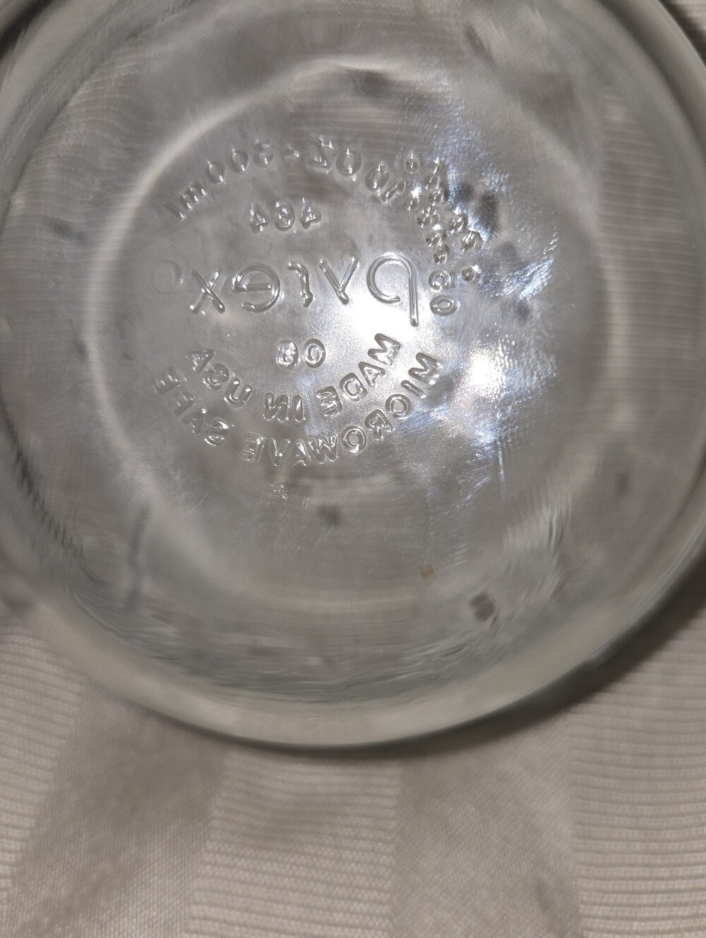 Clear Pyrex Glass Dessert Bowls with Teal Rim - Home Dining - Picture 5 of 7